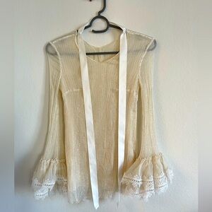 Silk top long sleeves